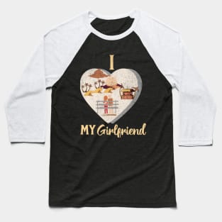 I love my girlfriend Valentine Baseball T-Shirt